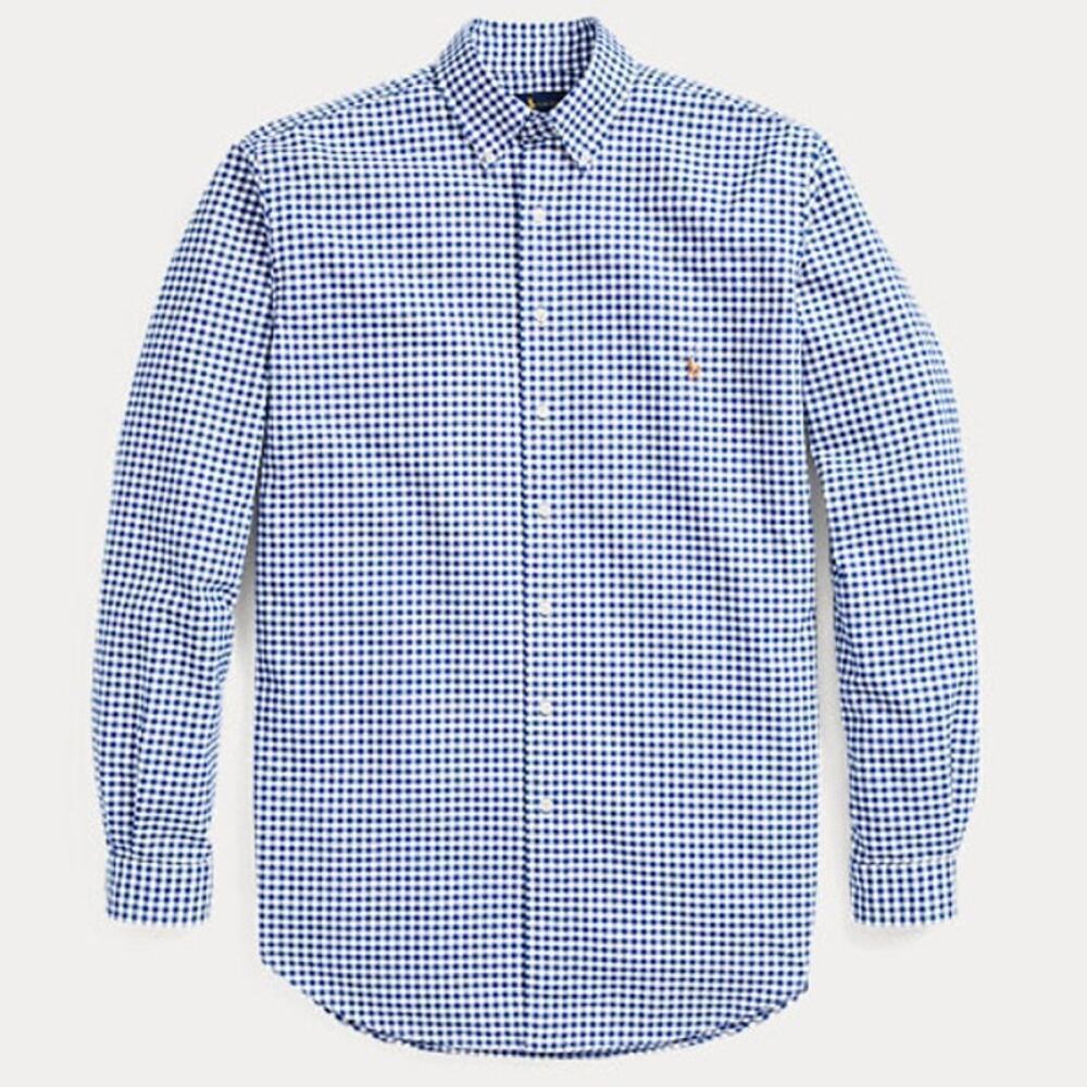 RALPH LAUREN Classic Fit Long Sleeve Gingham Checked Button Down Shirt XXL
